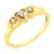 Contemporary 10KT Yellow Gold 1/20 cttw Diamond Triple Heart Diamond Ring (K-L, I1-I2) - Size 7 For Sale - Image 3 of 7