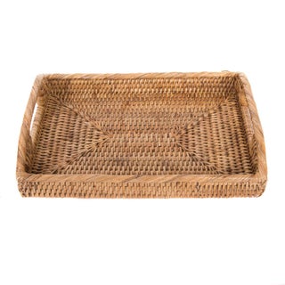Artifacts Rattan Rectangular Tray For Sale