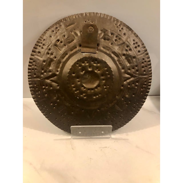 Tribal 1950s Aztec Sun Copper Decorative Plate For Sale - Image 3 of 9