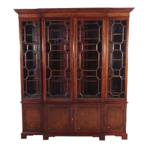 Kindel Furniture Winterthur Collection Mahogany 2 Piece China Cabinet Breakfront