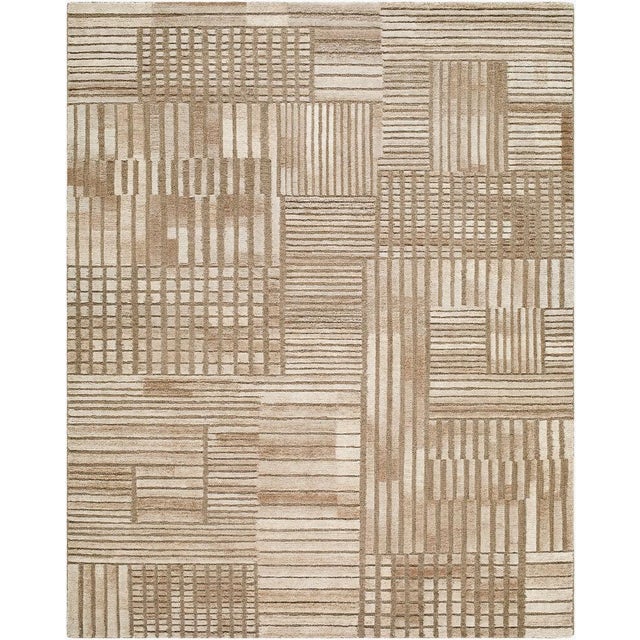 Bergamo Handmade Rug Beige 9x12 For Sale