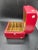 Mid-Century Modern 1970s Figurative Giant Lord & Taylor Red Leather Cards/Dice Box Container, Made in Italy For Sale - Image 3 of 4
