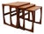 Set of Vintage Mid Century Modern Teak Nesting Tables Attributed to G Plan For Sale
