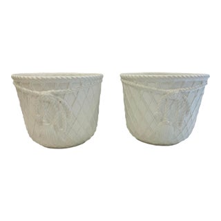 1970s Pair of Ceramic Jardineres For Sale