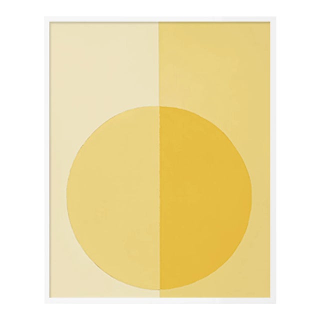 Modern Yellow Forever by Stephanie Henderson in White Frame, Large Art Print For Sale