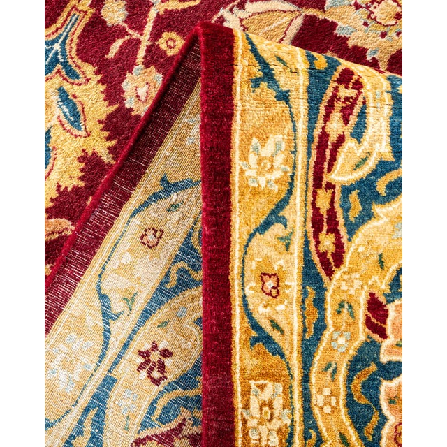 2000 - 2009 Mogul, One-of-a-Kind Hand-Knotted Area Rug in Red, 8' 1" x 10' 5" For Sale - Image 5 of 7