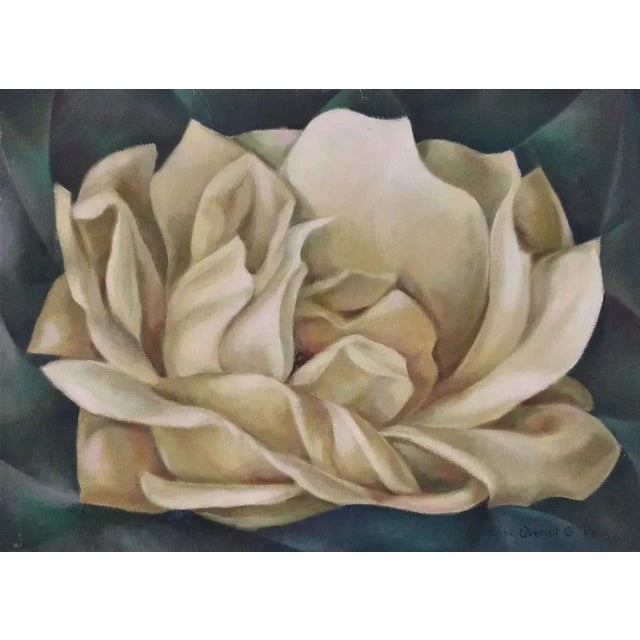 1990s Elisa Queralt, Flower, 1993, Oil on Canvas For Sale - Image 5 of 5