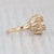 Metal 0.65ctw Diamond Flower Bypass Ring 14k Yellow Gold Size 5.5 For Sale - Image 7 of 8