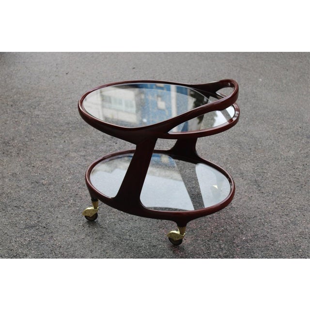 Vintage Ovale Bar Cart by Cesare Lacca, 1950s For Sale - Image 10 of 12