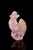 Pink Pink Rooster Natural Rose Quartz Gemstone Chicken Sculpture Large 8.5" For Sale - Image 8 of 10