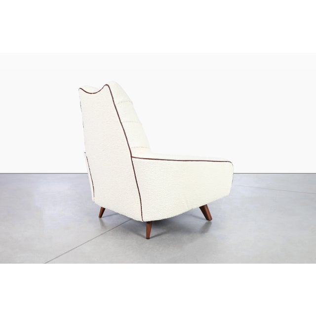 Mid-Century Walnut Gondola Lounge Chair W/ Ottoman Attributed to Adrian Pearsall For Sale - Image 10 of 12
