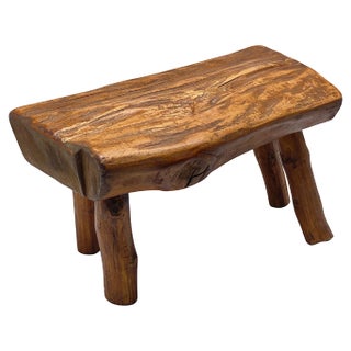 Small Brutalist French Stool, 1950s For Sale