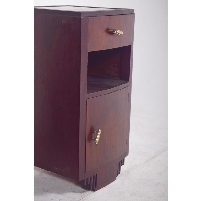 Vintage Portuguese Deco Bedside Tables, 1920, Set of 2 For Sale - Image 6 of 7