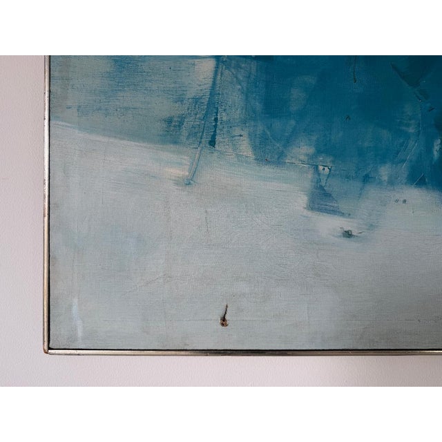 1960s Mid-Century Modern Expressionist Abstract Acrylic on Canvas Painting, Framed For Sale - Image 9 of 16