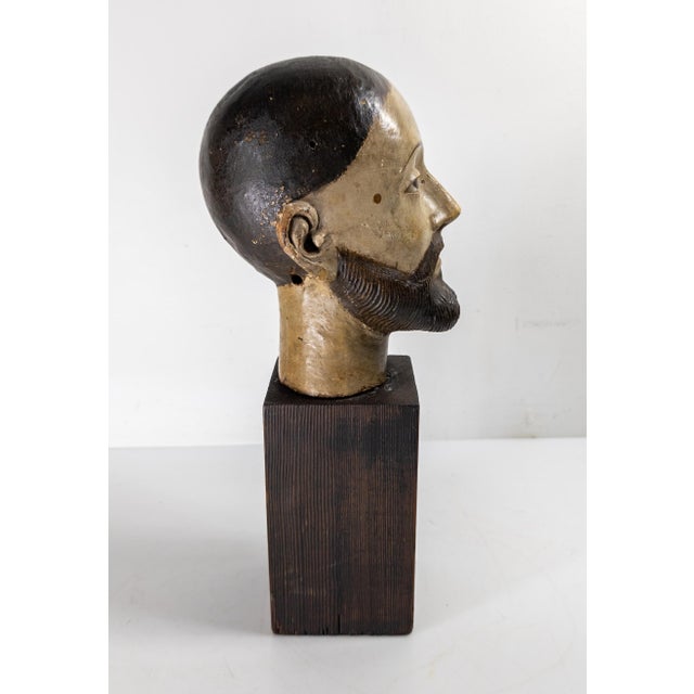 17th or 18th Century Spanish Colonial Santos Polychrome Head For Sale In New York - Image 6 of 11