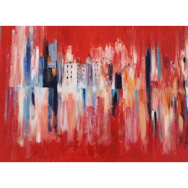 Red Landscape is a wonderful artwork realized by the Belgian artist Martine Goeyens in 2014. Acrylic on canvas. Hand-...