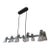 Contemporary Jonathan Browning Valette Solid Brass Linear Chandelier For Sale