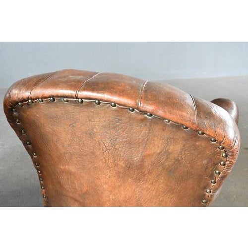 Art Deco French Leather Armchairs 1920s, Set of 2 For Sale - Image 12 of 17