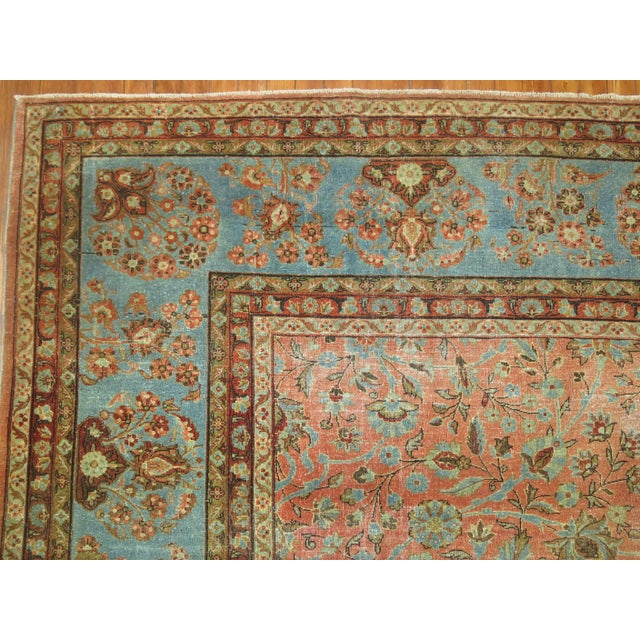 Antique Persian Kashan Carpet For Sale - Image 9 of 18