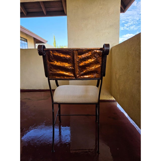 Metal Unique Vintage Iron Bistro Patio Set For Sale - Image 7 of 9
