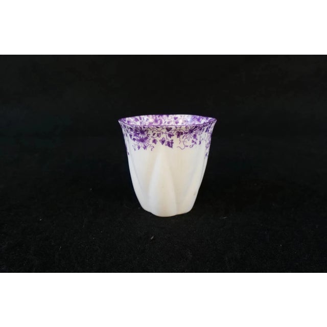 Shelley 1940s Shelley Dainty Mauve Tea Cup - English Bone China Cup and Saucer For Sale - Image 4 of 9