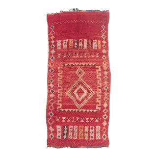 Vintage Boujad Moroccan Rug, 03'10 X 08'00 For Sale