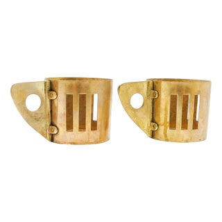 Bauhaus Tea Basket Mugs, Germany, 1930s, Set of 2 For Sale