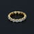 Contemporary ~2ctw Lab-Grown East-West Oval Diamond Eternity Band in 14k Yellow Gold Size 4 For Sale - Image 3 of 4