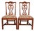 Henredon Georgian Carved Mahogany Side Chairs or Dining Chairs, Pair For Sale