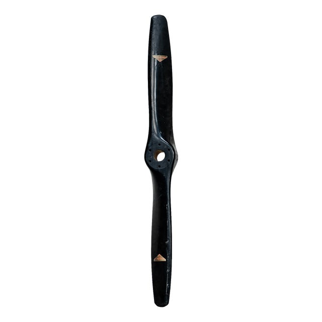 Vintage Wooden and Metal Airplane Propeller, 1960 For Sale