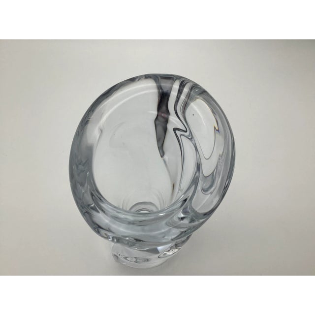 Vintage Mid 20th Century French Crystal Vase For Sale - Image 9 of 13