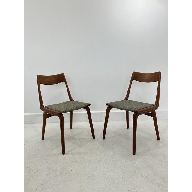 Teak Boomerang Dining Chairs by Alfred & Erik Christensen for Slagelse Møbelværk, Set of 2 For Sale - Image 9 of 9
