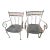 Vintage Wrought Iron Patio Chairs in the Style of Salterini Taj Mahal - Set of 2 For Sale