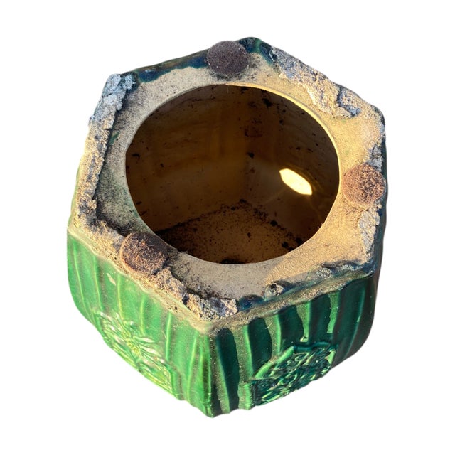 Chinese Garden Seat Celadon Ceramic Emerald Green Stool Antique Decor Large 16"h For Sale - Image 18 of 18