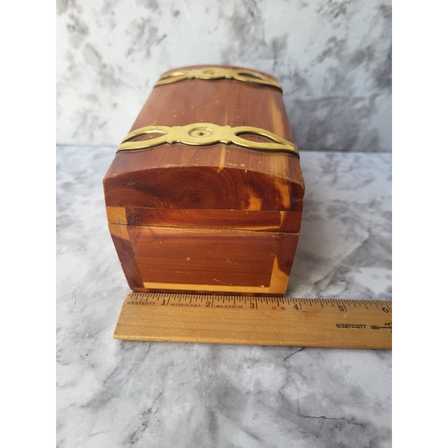 1980s Wood and Brass Box For Sale - Image 14 of 14
