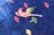 Large Antique Art Deco Rug in Deep Navy Blue With Vibrant Red Border For Sale In Atlanta - Image 6 of 13
