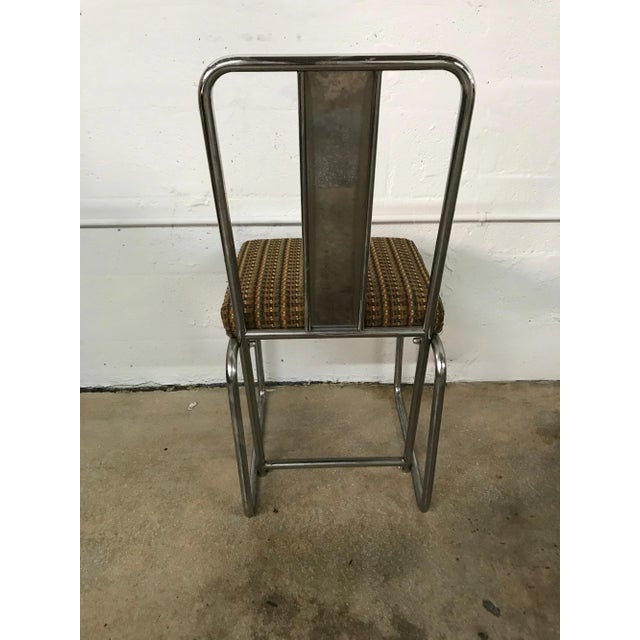 Late 20th Century Edit Late 20th Century Post Modern Tubular Chrome Dining Chairs - Set of 4 For Sale - Image 5 of 10