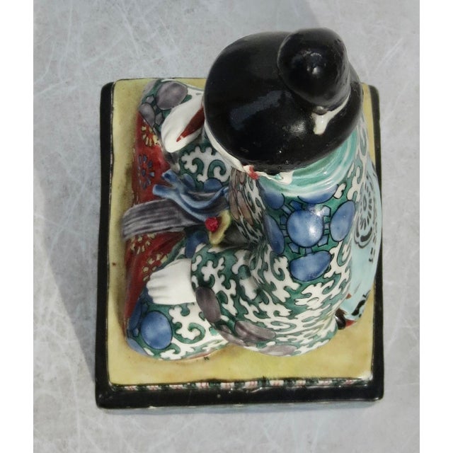 Early 20th Century Antique Japanese Kutani Ceramic Figure For Sale - Image 5 of 11