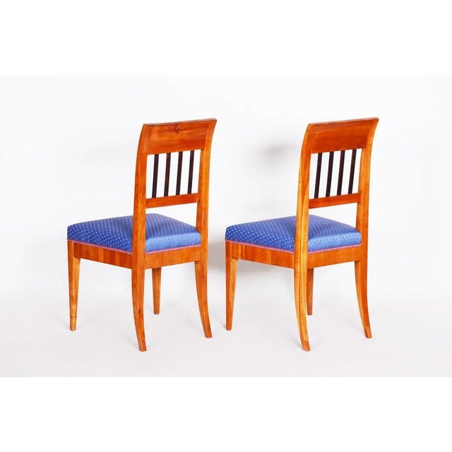 Set of Biedermeier Dining Chairs in Cherry Tree, 1820s For Sale - Image 3 of 10