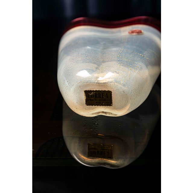 Murano Glass Vase in Gold and Pink by Pietro Toso, 1950s For Sale - Image 7 of 16