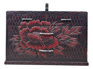 Vintage Japanese Kamakura-Bori Haribako Jewelry Chest, Japan, 1970s
