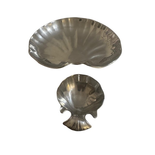 1980s Wilton Armatale Shell Hors d'Oeuvre Serving Set For Sale - Image 4 of 12