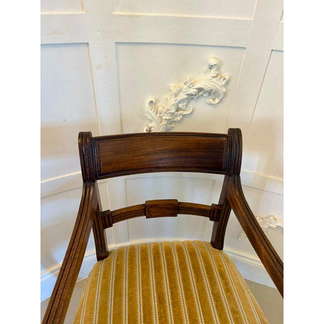 Set of Antique George III Mahogany Desk Chairs, 1800 For Sale - Image 4 of 13