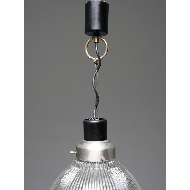 Black Pendant in Black Painted Metal and Glass by Sergio Mazza, Italy, 1960s For Sale - Image 8 of 10