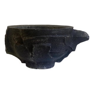 Mid 20th Century Edward M. Brownlee Modernist Cast Stone Sculptural Vessel For Sale