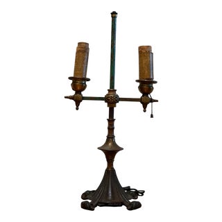 Rembrandt Antique Bouillotte Iron Tole Lamp, 1920s For Sale