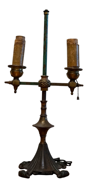 Rembrandt Antique Bouillotte Iron Tole Lamp, 1920s