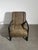 Industrial Industrial Lounge Chair with Taupe Upholstery & Black Metal Frame For Sale - Image 3 of 5