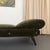 Early Mid-Century Olive Green Suede Daybed Chaise Longue For Sale - Image 4 of 9