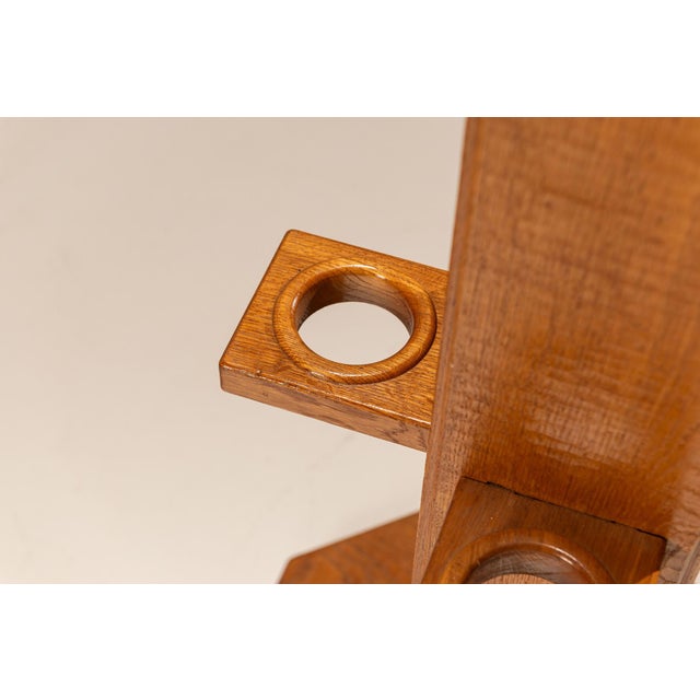 Brown Coat Rack in Oak by Giuseppe Rivadossi, Italy, 1970s For Sale - Image 8 of 10